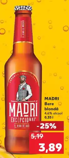 Kaufland MADRI Bere blondă 4,6% alcool Ofertă