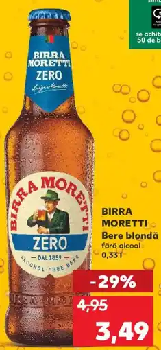 Kaufland BIRRA MORETTI Bere blondă fără alcool Ofertă
