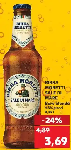 Kaufland BIRRA MORETTI SALE DI MARE Bere blondă 4,8% alcool Ofertă