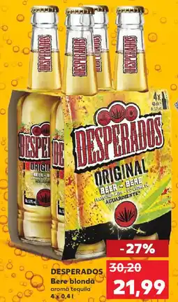 Kaufland DESPERADOS Bere blondăǎ aromă tequila Ofertă