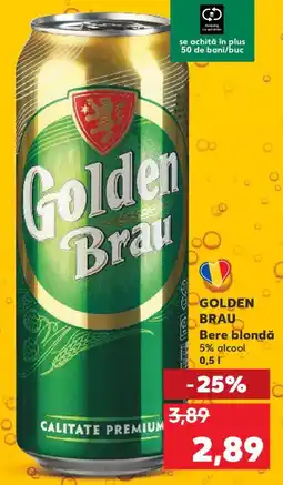 Kaufland GOLDEN BRAU Bere blondă 5% alcool Ofertă