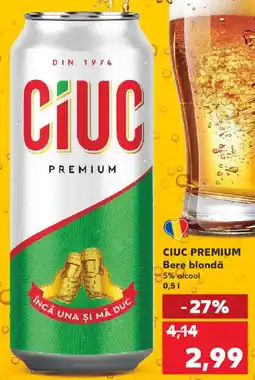 Kaufland CIUC PREMIUM Bere blondă 5% alcool Ofertă
