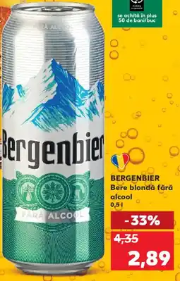 Kaufland BERGENBIER Bere blondă fără alcool Ofertă