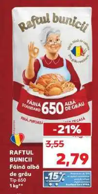 Kaufland RAFTUL BUNICII Făină albă de grâu Tip 650 Ofertă