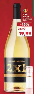 Kaufland 2 XL Vin alb demidulce 1.5 l Ofertă