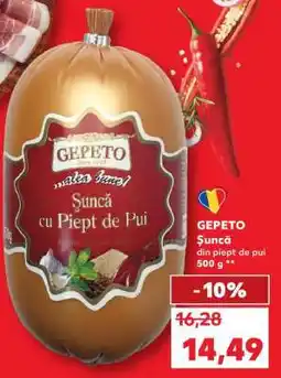 Kaufland GEPETO Șuncă din piept de pui Ofertă
