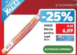 Kaufland VIGO! Hârtie pentru copt 12 m Ofertă