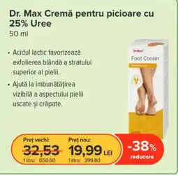 Dr.Max Dr. Max Cremă pentru picioare cu 25% Uree Ofertă