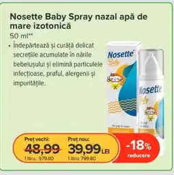 Dr.Max Nosette Baby Spray nazal apă de mare izotonică Ofertă