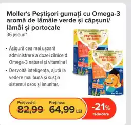 Dr.Max Moller's Peştişori gumați cu Omega-3 aromă de lămâie verde și căpşuni/ lămâi şi portocale Ofertă