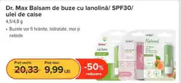 Dr.Max Dr. Max Balsam de buze cu lanolinǎ/ SPF30/ ulei de caise Ofertă