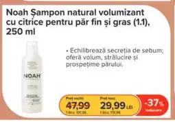 Dr.Max Noah Şampon natural volumizant cu citrice pentru păr fin și gras (1.1) Ofertă