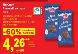 Lidl FIN CARRÉ Ciocolată cu lapte Ofertă