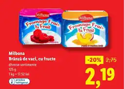 Lidl Milbona Brânză de vaci, cu fructe Ofertă