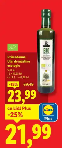 Lidl Primadonna Ulei de măsline ecologic Ofertă