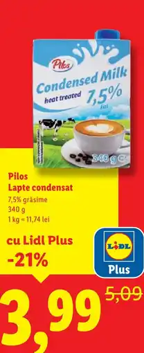Lidl Pilos Lapte condensat Ofertă