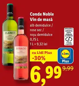 Lidl Conde Noble Vin de masă Ofertă