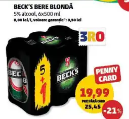 Penny BECK‘S Bere blondă Ofertă