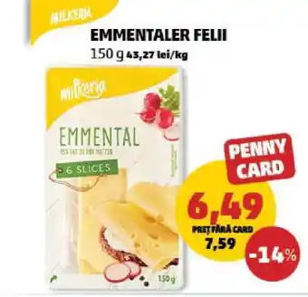Penny Emmentaler Felii Ofertă