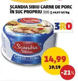 Penny SCANDIA SIBIU Carne de porc în suc propriu Ofertă