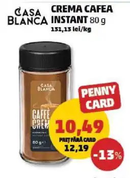 Penny CASA BLANCA Crema Cafea Instant 80g Ofertă