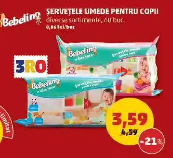 Penny Șervețele umede pentru copii Bebelino Ofertă