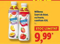 Lidl Milbona Iaurt de băut, cu fructe, cantitate XXL Ofertă