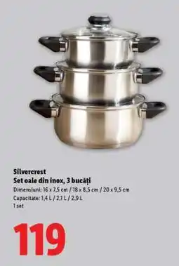 Lidl Silvercrest Set oale din inox, 3 bucăți Ofertă