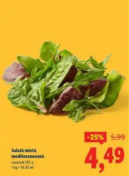 Lidl Salată mixtă mediteraneană Ofertă