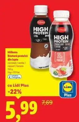 Lidl Milbona Băutură proteică din lapte Ofertă