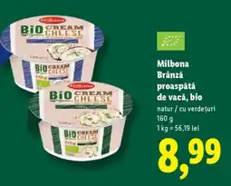 Lidl Milbona Brânză proaspătă de vacă, bio Ofertă