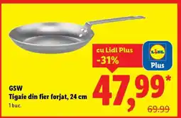 Lidl GSW Tigaie din fier forjat, 24 cm Ofertă