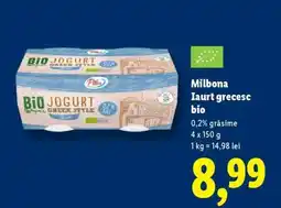 Lidl Milbona Iaurt grecesc bio Ofertă