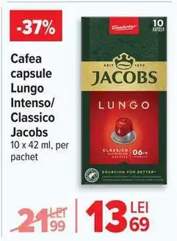 Carrefour Cafea capsule Lungo Intenso/Classico Jacobs Ofertă