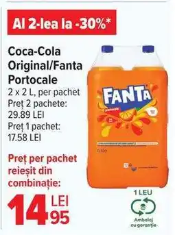 Carrefour COCA-COLA original/FANTA portocale Ofertă