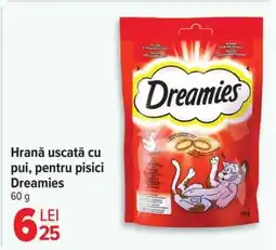 Carrefour Dreamies Hrană uscată cu pui pentru pisici Ofertă