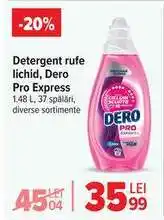 Carrefour Detergent rufe lichid, Dero Pro Express Ofertă