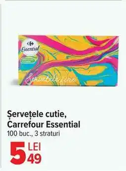 Carrefour Șervețele cutie, Carrefour Essential Ofertă
