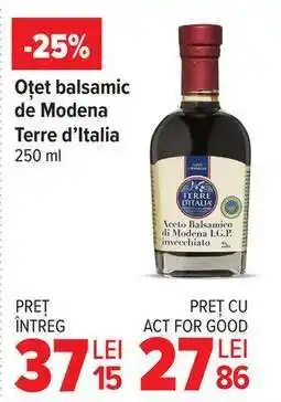 Carrefour Oțet balsamic de Modena Terre d’Italia 250 ml Ofertă