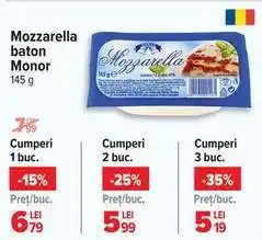 Carrefour Mozzarella baton Monor 145 g Ofertă