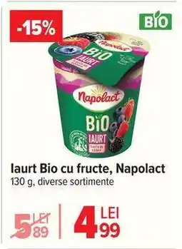 Carrefour Iaurt Bio cu fructe Napolact Ofertă