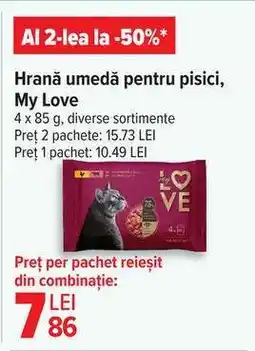Carrefour Hrană umedă pentru pisici My Love Ofertă
