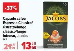 Carrefour Capsule cafea Espresso Classico/ristretto/lungo classico/lungo intenso, Jacobs Ofertă