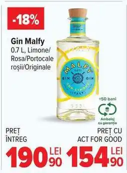 Carrefour Gin Malfy Ofertă