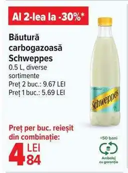 Carrefour Băutură carbogazoasă Schweppes Ofertă