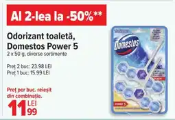 Carrefour Odorizant toaletă, Domestos Power 5 Ofertă