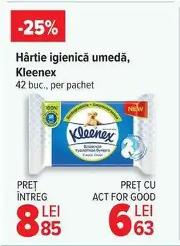 Carrefour Hârtie igienică umedă, Kleenex Ofertă