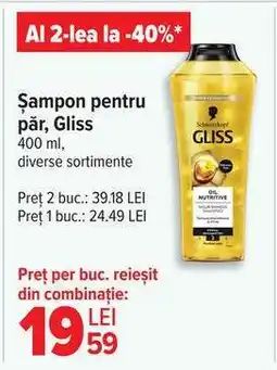 Carrefour Șampon pentru păr, Gliss Ofertă