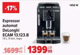 Carrefour Espressor automat DeLonghi ECAM 13.123.B Ofertă