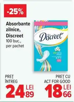 Carrefour Absorbante zilnice, Discreet Ofertă